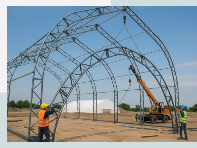 Монтаж ангаров в Орске от 620 руб. - Надежно и быстро